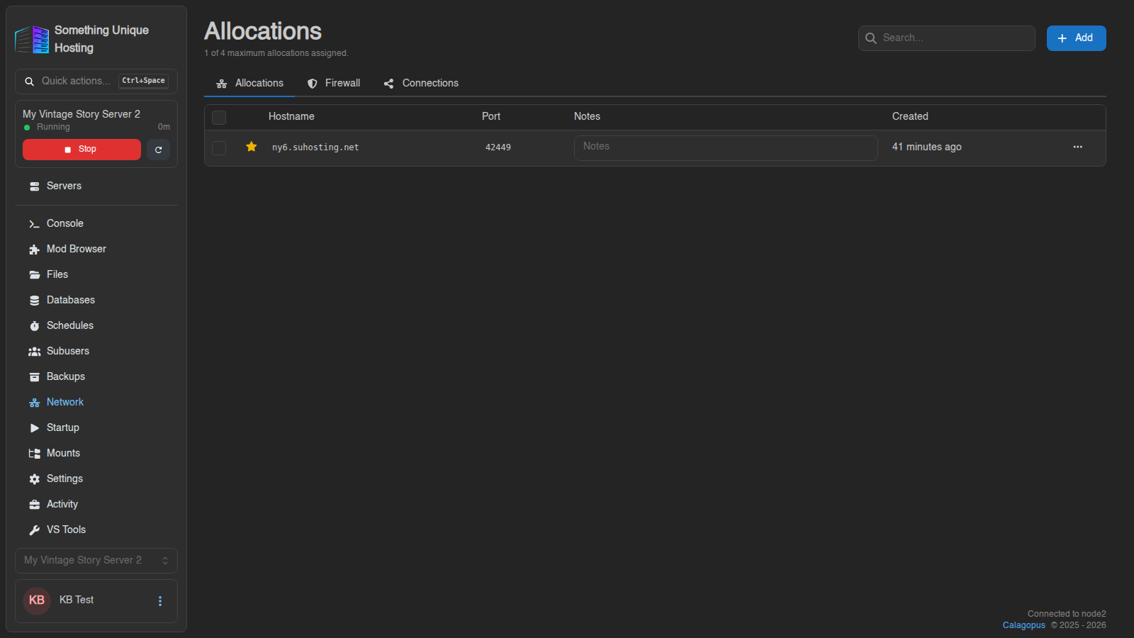 The Network tab